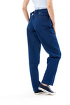 Damskie spodnie jeansowe proste LEE BELTED STRAIGHT LEG BLUE L30ZKE36