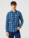Męska koszula jeansowa WRANGLER 1PKT SHIRT GREEN INDIGO 112357231