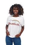 Damski t-shirt WRANGLER RAINBOW REGULAR TRUE WHITE W7N4EVXW2