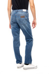 Męskie jeansy zwężane WRANGLER TEXAS SLIM VERTIGO BLUE W12SZH87X