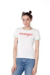 Damski t-shirt WRANGLER RETRO KABEL TEE ROSEWATER W716SEVLF