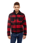 Męska kurtka przejściowa WRANGLER WOOL SHERPA JACKET RED W4D2SGX47