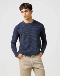 Męski sweter WRANGLER CREWNECK SWEATER NAVY 112364288