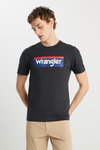 Męski t-shirt WRANGLER 3CLR LOGO TEE FADED BLACK 112388669