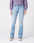 Damskie spodnie dzwony WRANGLER BOOTCUT WHITE NOISE W28B47Z14