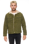 Męska kurtka zimowa LEE SHERPA JACKET OLIVE GREEN L87AQM25