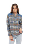 Damska koszula LEE FABRIC MIX SHIRT FROST BLUE L45LPXMJ