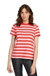 Damski t-shirt WRANGLER STRIPE TEE BITTERSWEET RED W7Z5EVXBO