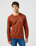 Męska bluza WRANGLER SMALL LOGO CREW SMOKED PAPRIKA 112364093