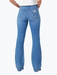 Damskie spodnie jeansowe dzwony WRANGLER FLARE TIDAL WAVE W2334741H