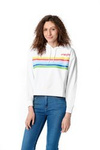 Damska bluza WRANGLER CROPPED HOODY WHITE W6073HP12