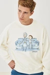 Męska bluza WRANGLER RICK&MORTY CREW OFF WHITE W6R1HN737