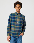 Męska koszula WRANGLER 1 PKT FLANNEL SHIRT DUSTY OLIVE 112356769