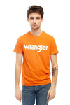 Męski t-shirt WRANGLER SS LOGO TEE MANDARIN ORANGE W7M0D3A10