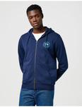 WRANGLER GRAPHIC ZIP HOODIE NAVY 112371461