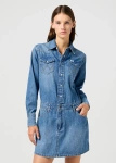 WRANGLER LS DENIM DRESS ULTRA MARINE 112362610