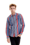 Męska koszula WRANGLER WESTERN SHIRT TRUE BLUE W5965MZ43