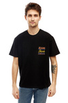 Męski t-shirt WRANGLER SS TEXT TEE BLACK W7AZGF100