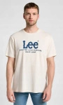 Męski t-shirt LEE SS RELAXED LOGO ECRU 112355659