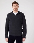 Męski sweter WRANGLER ZIP KNIT DARK GREY MELEE W8D0PJX06