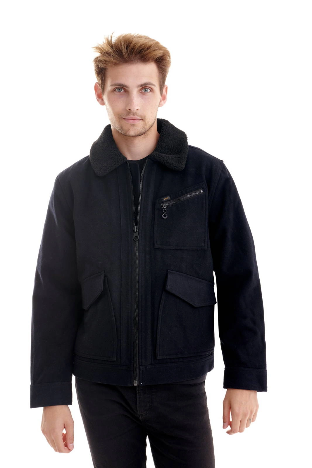 LEE 191J WOOL JACKET BLACK L86FLB01 - PanJeans.pl