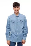 Męska koszula jeansowa WRANGLER LS WESTERN SHIRT INDIGO W5974O7UE