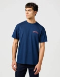 Męski t-shirt WRANGLER GRAPHIC TEE NAVY 112362806