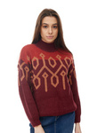 Damski sweter LEE GEOMETRIC CREW KNIT REDRUM L52XSSOWA