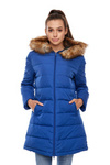 Damska kurtka puchowa WRANGLER LONG PUFFER MAZARINE BLUE W4126VJ7K