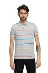 Męskie polo WRANGLER STRIPE POLO LIGHT GREY MEL W7F3K4X03