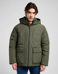Męska kurtka puchowa LEE HOODED SHORT PUFFER OLIVE GRAY 112370434
