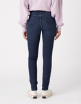Damskie jeansy rurki WRANGLER HIGH RISE SKINNY INK SPILL W27H64W16