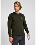 Męski t-shirt LEE LS MED WOBLLY LEE OLIVE NIGHT 112355592