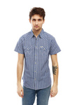 Męska koszula WRANGLER SS WESTERN SHIRT PEACOAT BLUE W5A244M49