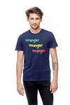 Męski t-shirt WRANGLER SS REPEAT TEE NAVY W7D7D3114