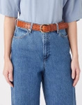 Pasek skórzany WRANGLER PERFORATED BELT COGNAC W0J5U1X81
