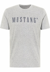 MUSTANG Style Alex C LOGO Tee Mid Grey Mélange 1013221-4140