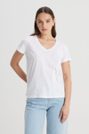 Damski t-shirt LEE V NECK TEE BRIGHT WHITE 112388513