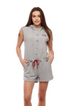 Damski kombinezon WRANGLER SPORTY PLAYSUIT MID GREY MEL W6063IC37