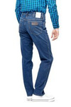 Męskie spodnie jeansowe proste WRANGLER TEXAS DARK STORM W121LP36N