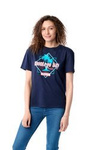 Damski t-shirt WRANGLER BOYFRIEND TEE NAVY W7Q2GH114