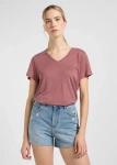 LEE V NECK TEE HENNA 112363617