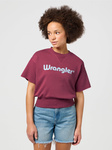Damski t-shirt WRANGLER SS SWEATSHIRT VIOLET QUARTZ 112350346