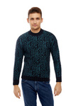 Męski sweter WRANGLER JACQUARD KNIT DARK NAVY W8641QHAE