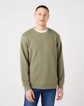 Męska bluza WRANGLER SIGN OFF CREW LICHEN GREEN W661HAX1X