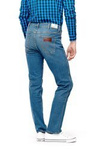 Męskie jeansy proste WRANGLER GREENSBORO HUNTER BLUE W15QX520I