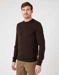 Męski sweter WRANGLER CREWNECK DELICIOSO BROWN W8A02PH38