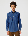 Męska koszula jeansowa WRANGLER WESTERN SHIRT DARKSTONE 112130116 W5F25K098
