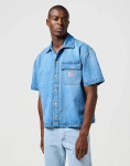 Męska koszula jeansowa WRANGLER SS CJ OVERSHIRT MID WASH 112362747