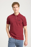 Męskie polo WRANGLER SS POLO TEE CLARET RED 112388649